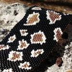 Ooak Snake Skin Natural History. Beadwoven Cuff /..