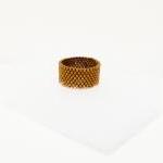 Vintage Look Custom Band Ring. Bronze Beaded,..