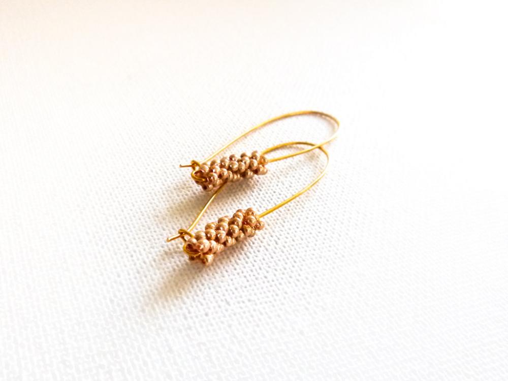 Chic Minimalist Fashion Golden Long Earrings. Wedding Jewelry. Bridesmade Gift Idea.